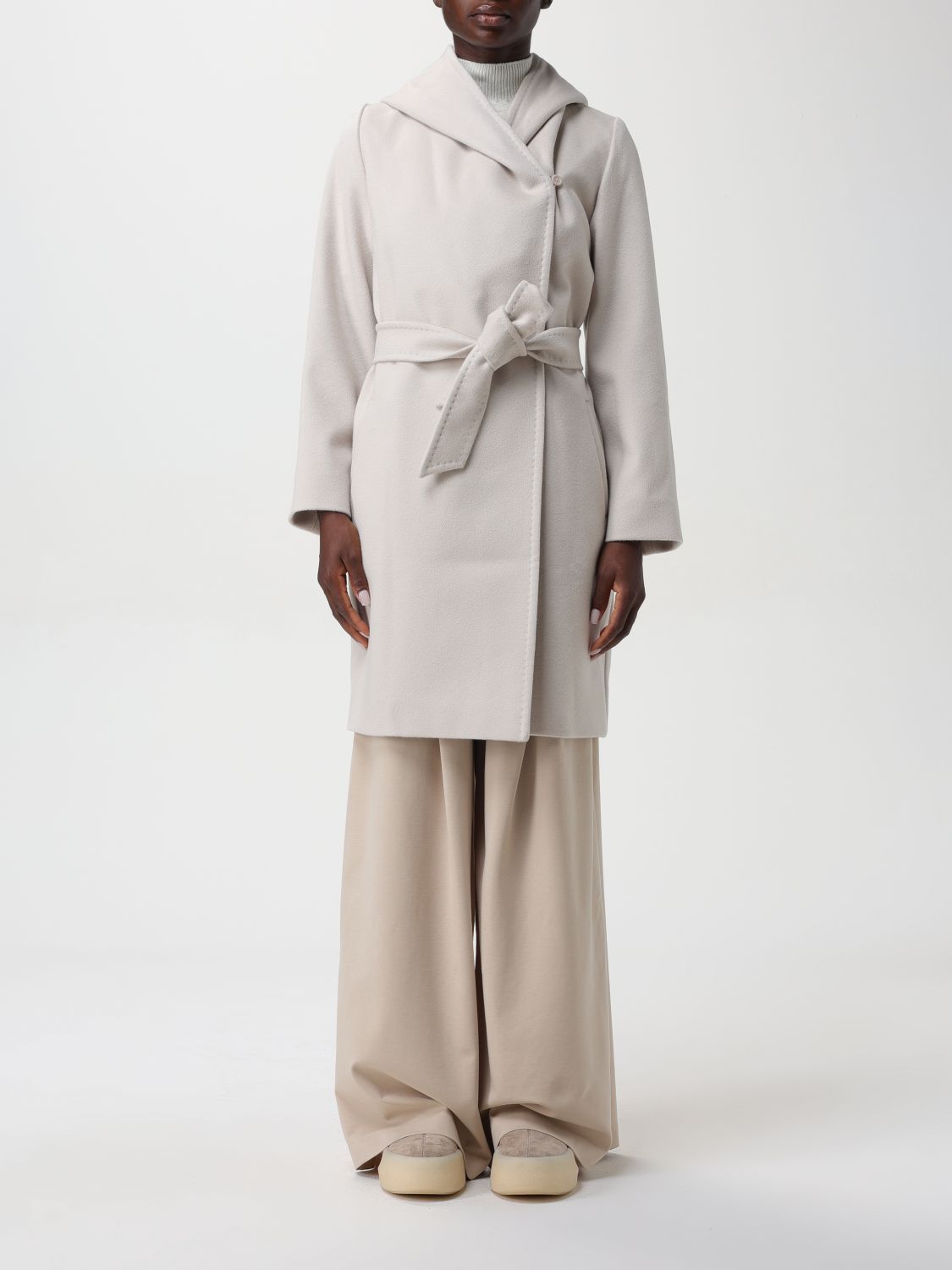Max Mara Studio Coat Woman Sand MAX MARA STUDIO