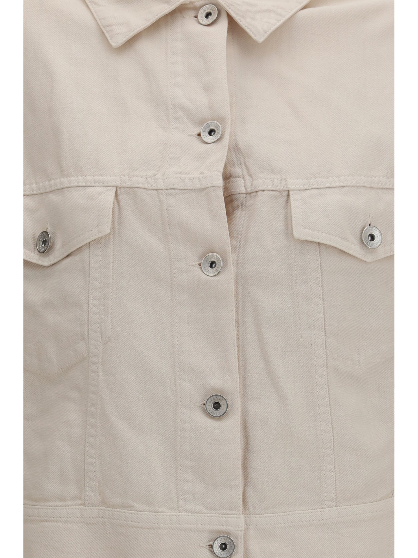 Brunello Cucinelli Women Cotton And Linen Jacket With Monili BRUNELLO CUCINELLI