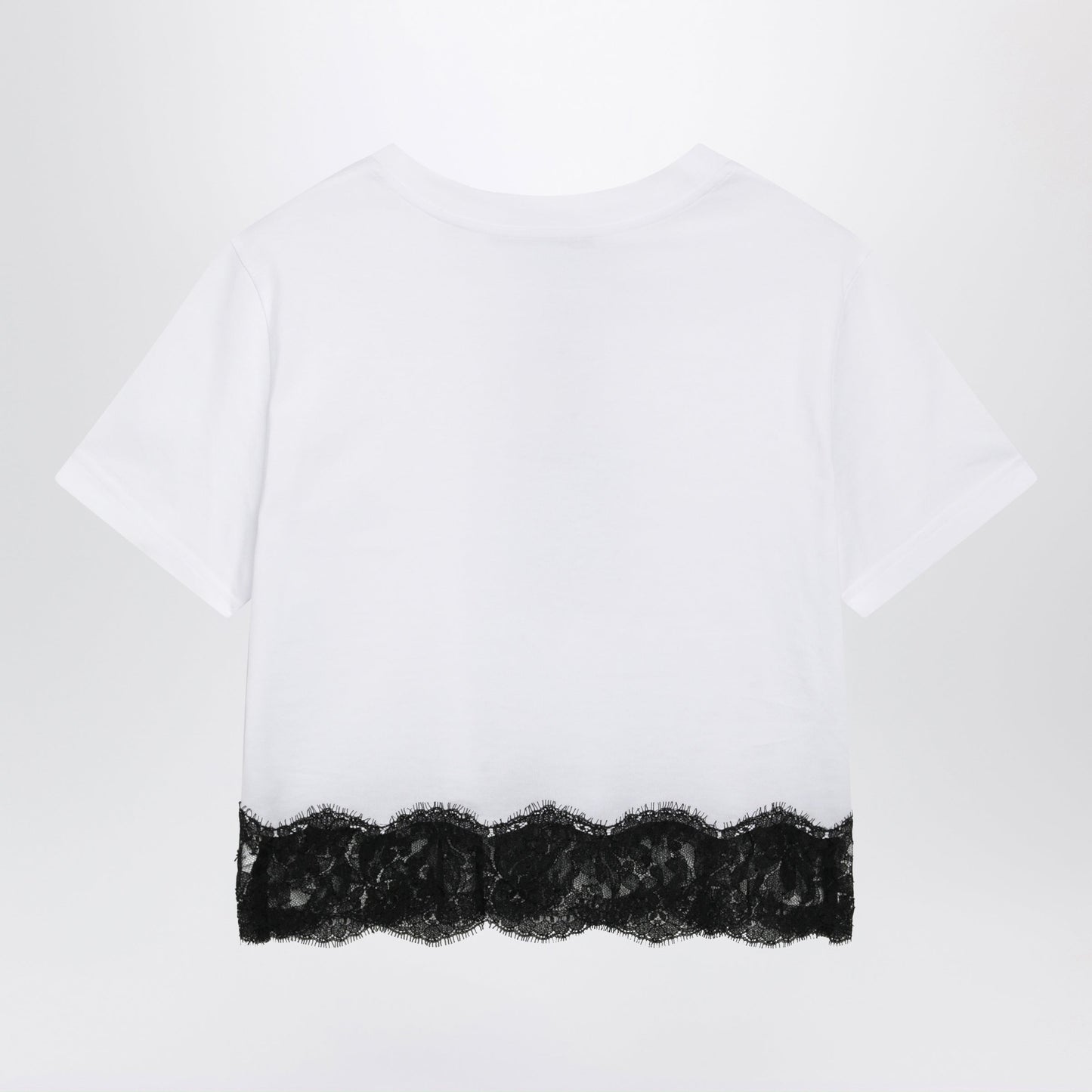 Dolce&Gabbana White Jersey T-Shirt With Lace Women DOLCE & GABBANA