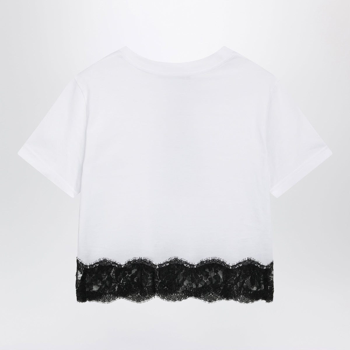 Dolce&Gabbana White Jersey T-Shirt With Lace Women DOLCE & GABBANA