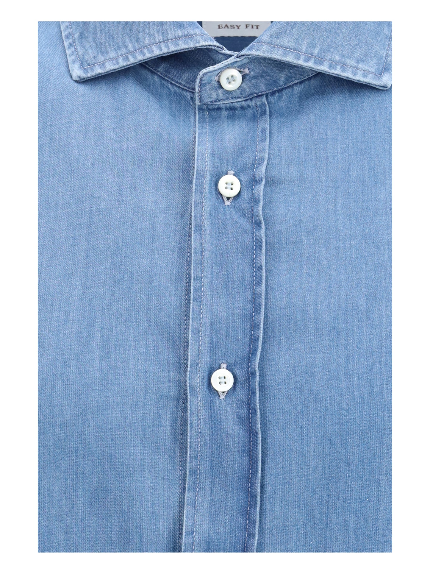 Brunello Cucinelli Men Cotton Denim Shirt BRUNELLO CUCINELLI