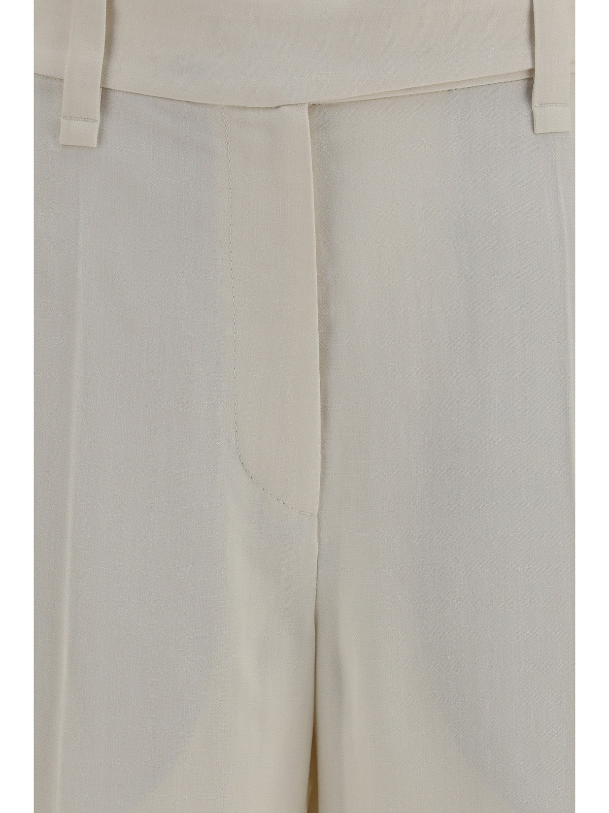 Brunello Cucinelli Women Cigarette Pants In Fluid Viscose And Linen Twill BRUNELLO CUCINELLI