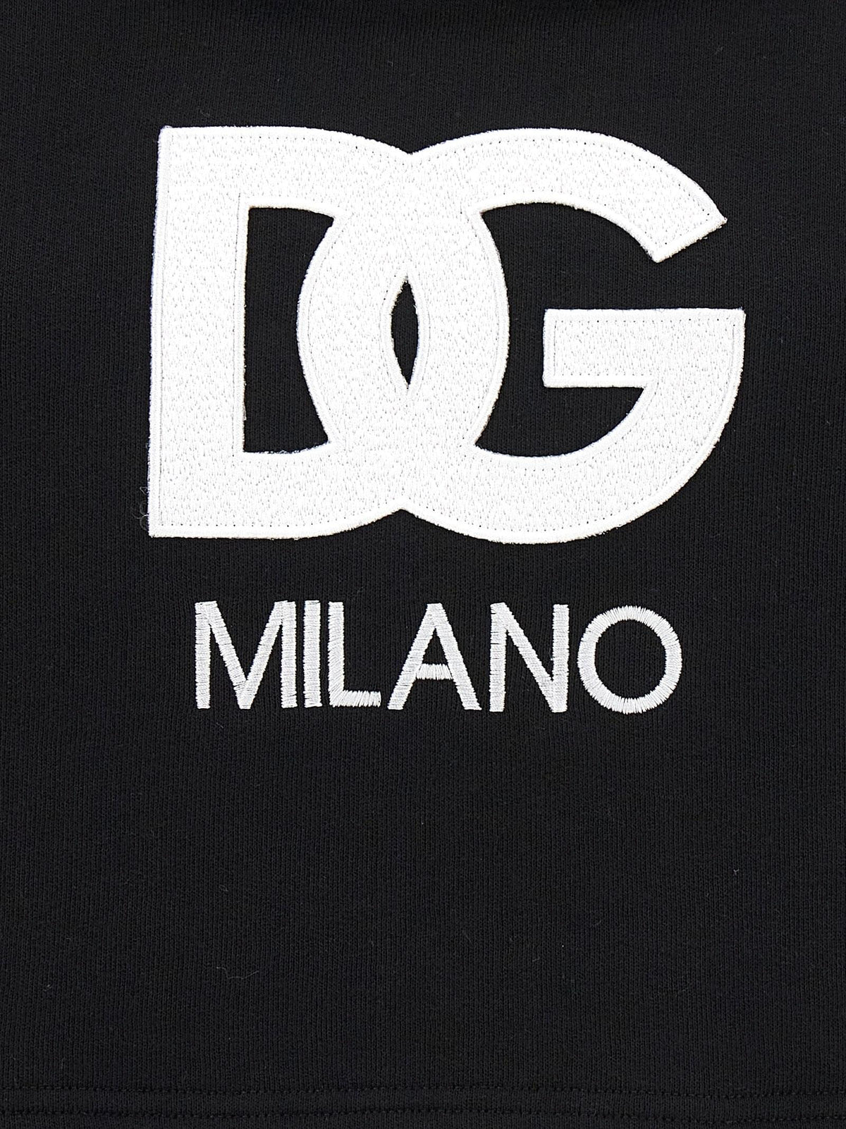 Dolce & Gabbana Women Logo Embroidery Cropped Hoodie DOLCE & GABBANA