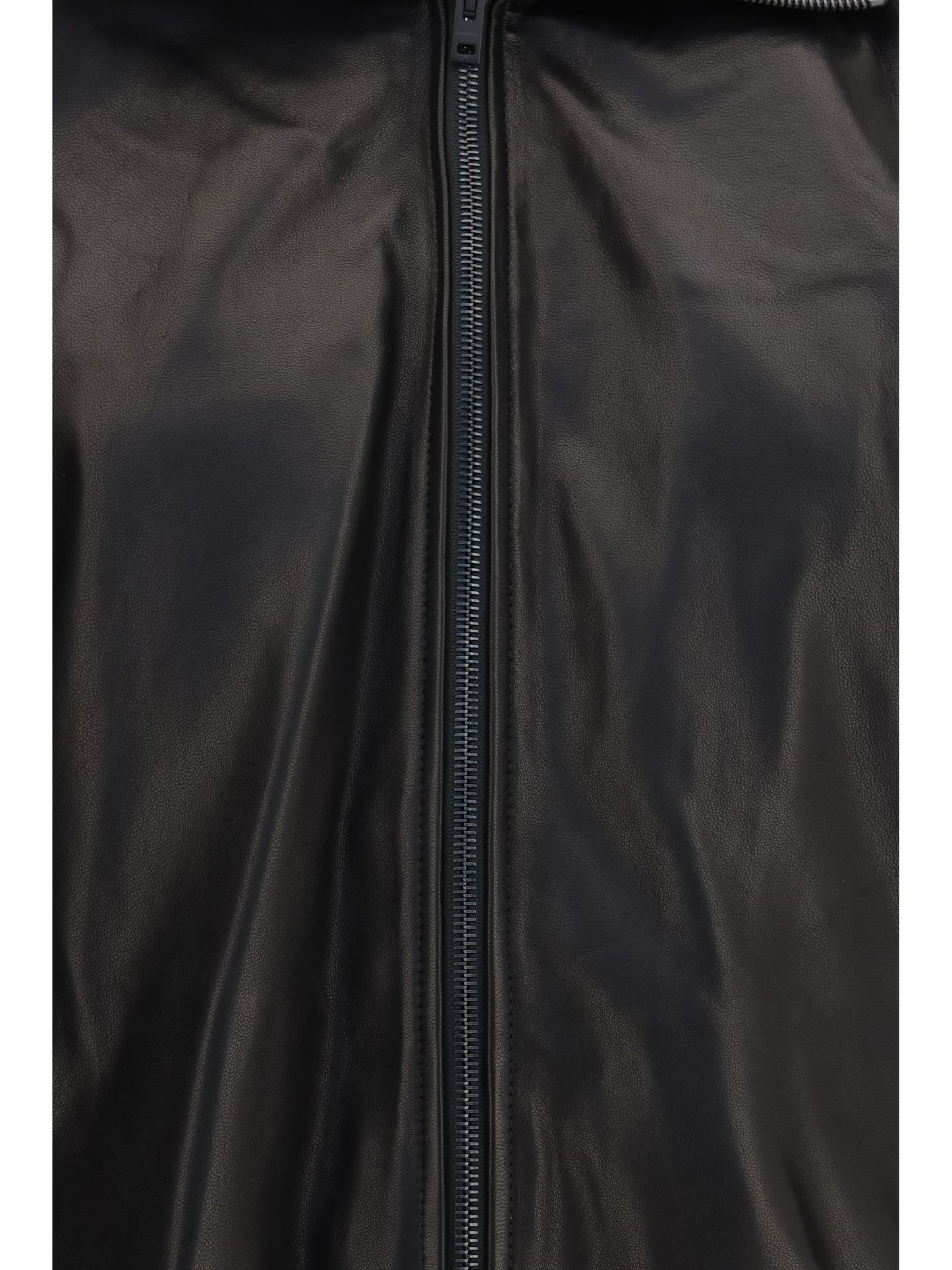 Acne Studios Women Leather Jacket With High Collar ACNE STUDIOS