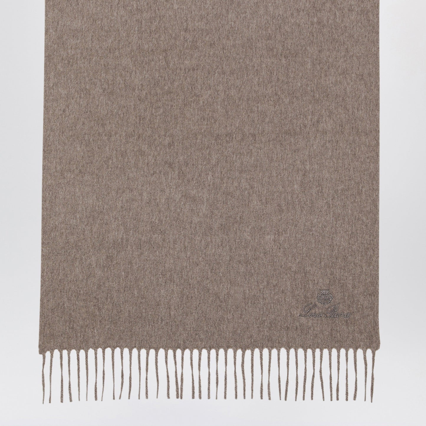 Loro Piana Taupe Cashmere Scarf Women LORO PIANA