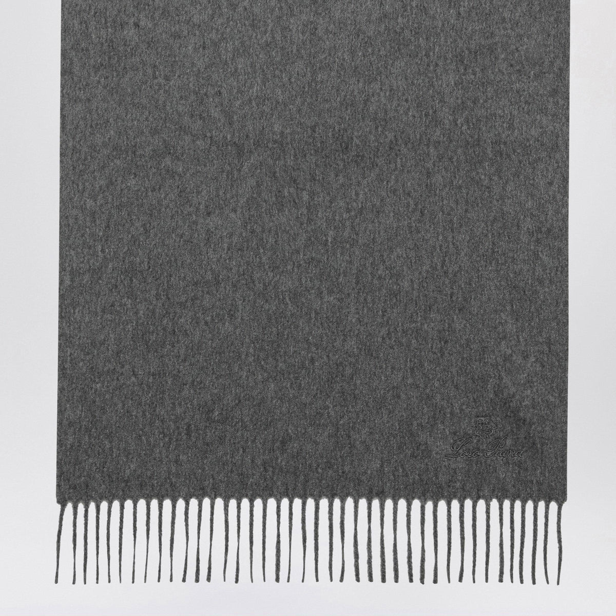 Loro Piana Grande Unita Scarf In Grey Melange Men LORO PIANA