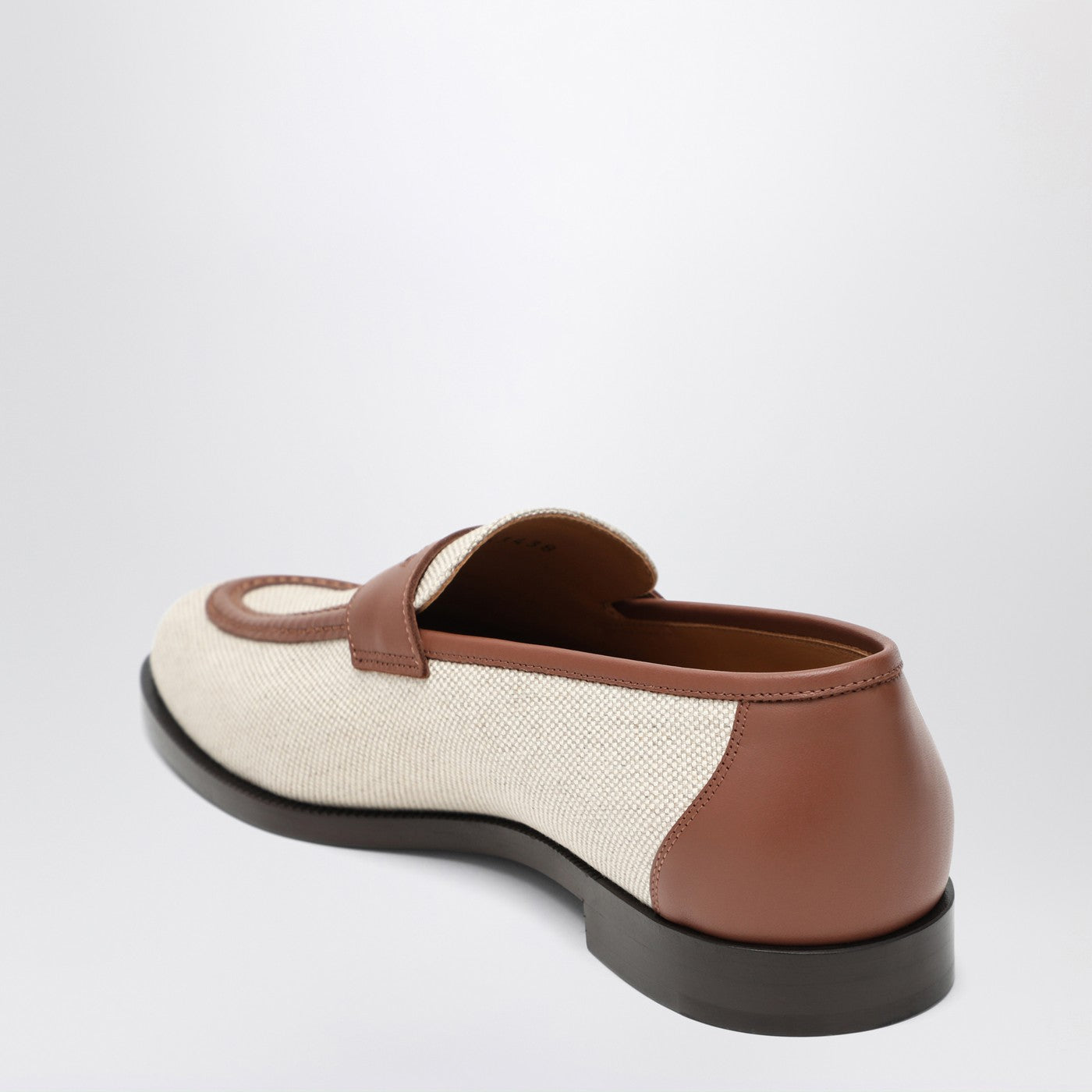 Loro Piana Sergio Loafers In Natural-Coloured Canvas And Leather Women LORO PIANA