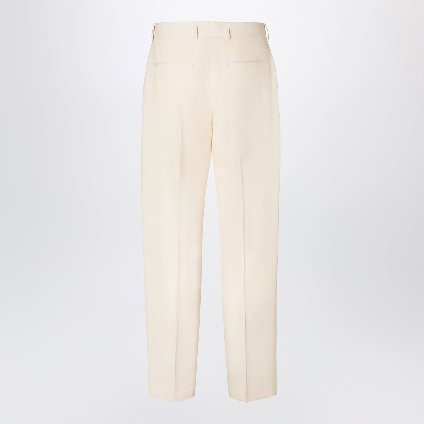 Fendi Beige Wool Gabardine Trousers Men FENDI