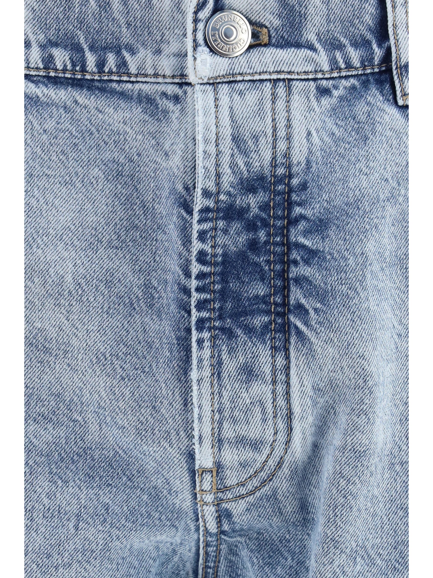 Brunello Cucinelli Men Straight-Leg Turn-Up Jeans BRUNELLO CUCINELLI