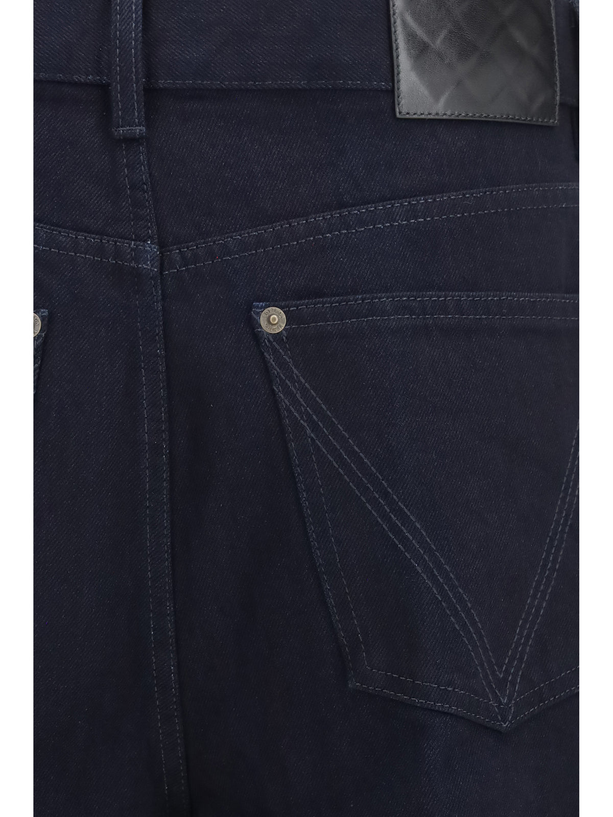 Bottega Veneta Men Wide-Leg Jeans With Intrecciato Patch BOTTEGA VENETA
