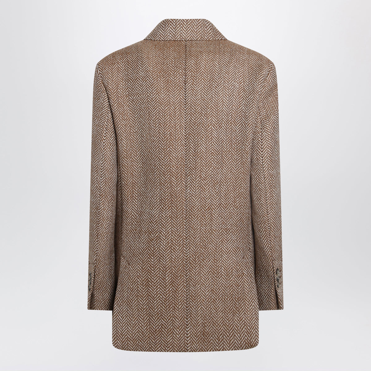 Ami Paris Brown Double-Breasted Blazer In Virgin Wool Women AMI PARIS