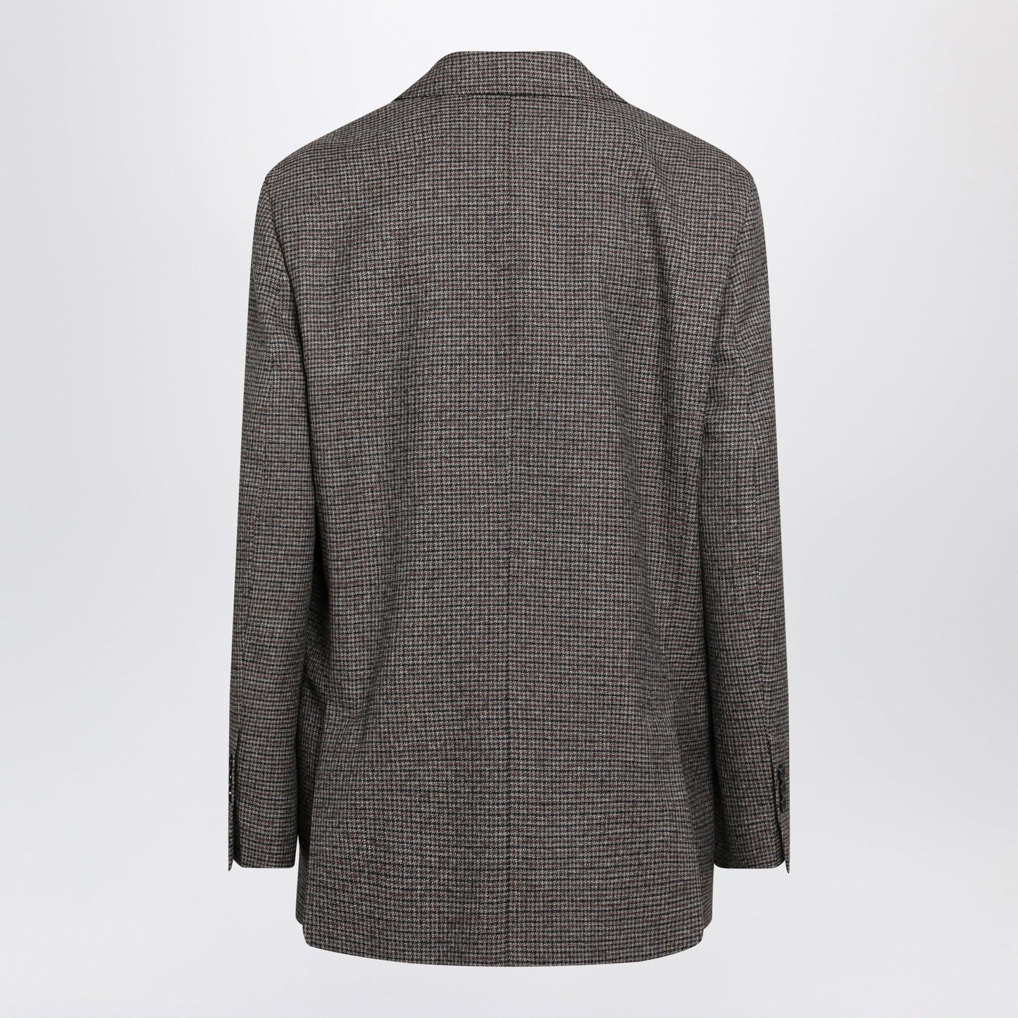 Ami Paris Brown And Black Double-Breasted Wool Blazer Women AMI PARIS