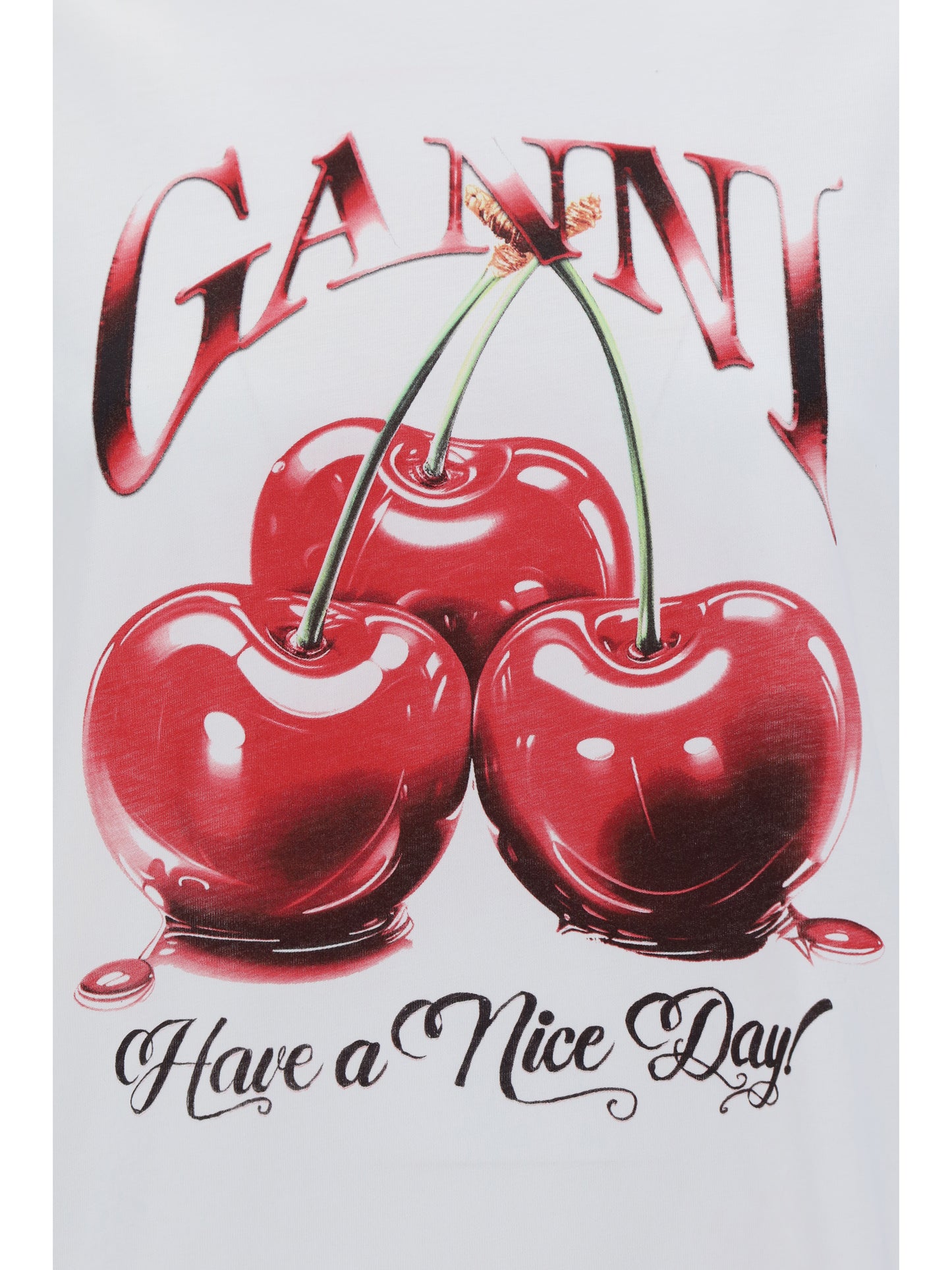 Ganni Women Cherry Relaxed T-Shirt GANNI