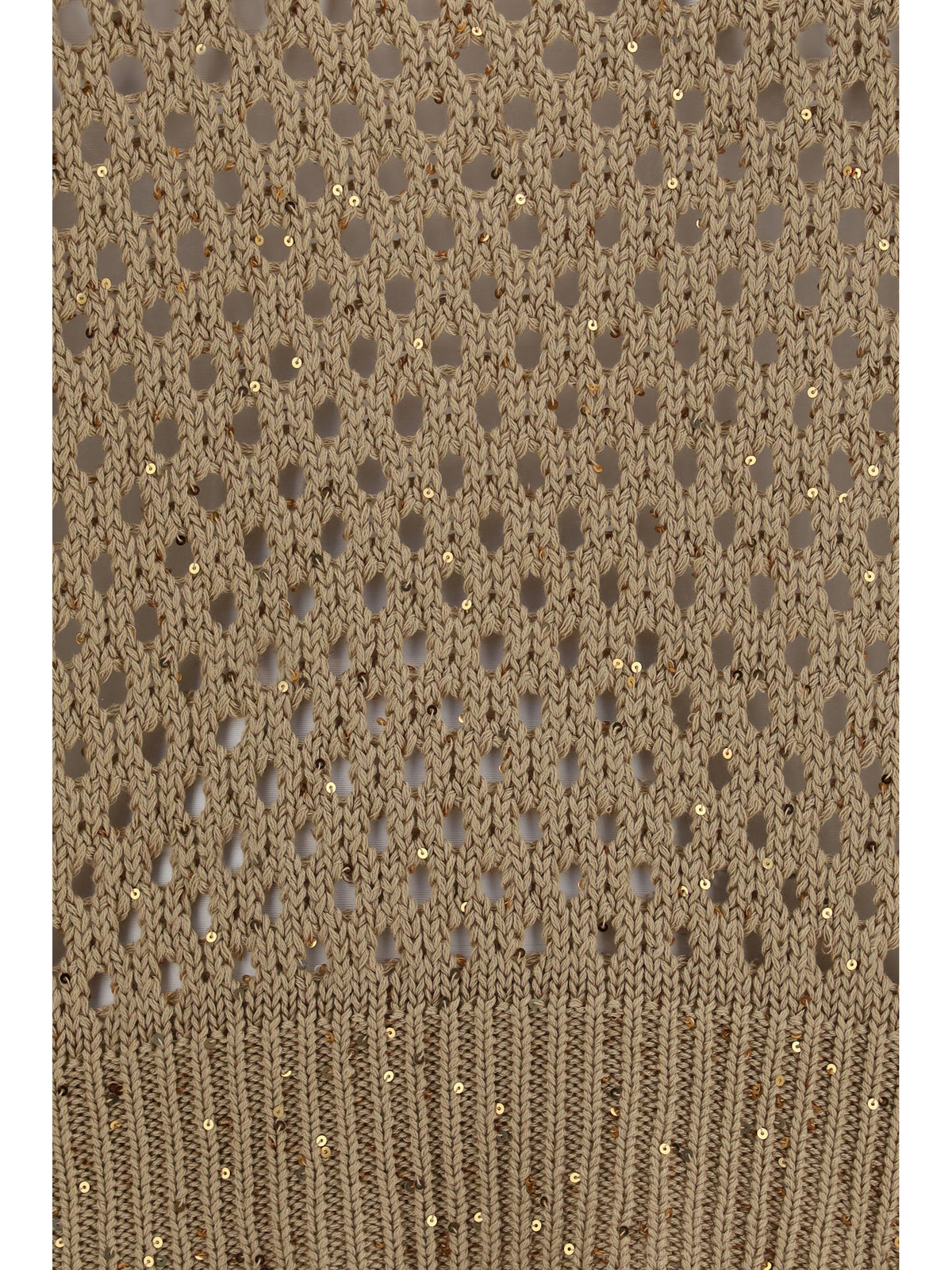 Max Mara Studio Women Open Knit Cotton Sweater With Sequins MAX MARA STUDIO