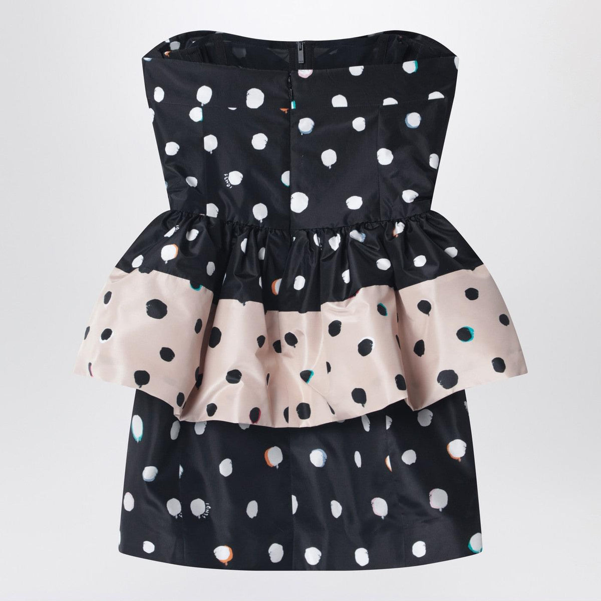 Fendi Black Printed Taffeta Dress Women FENDI