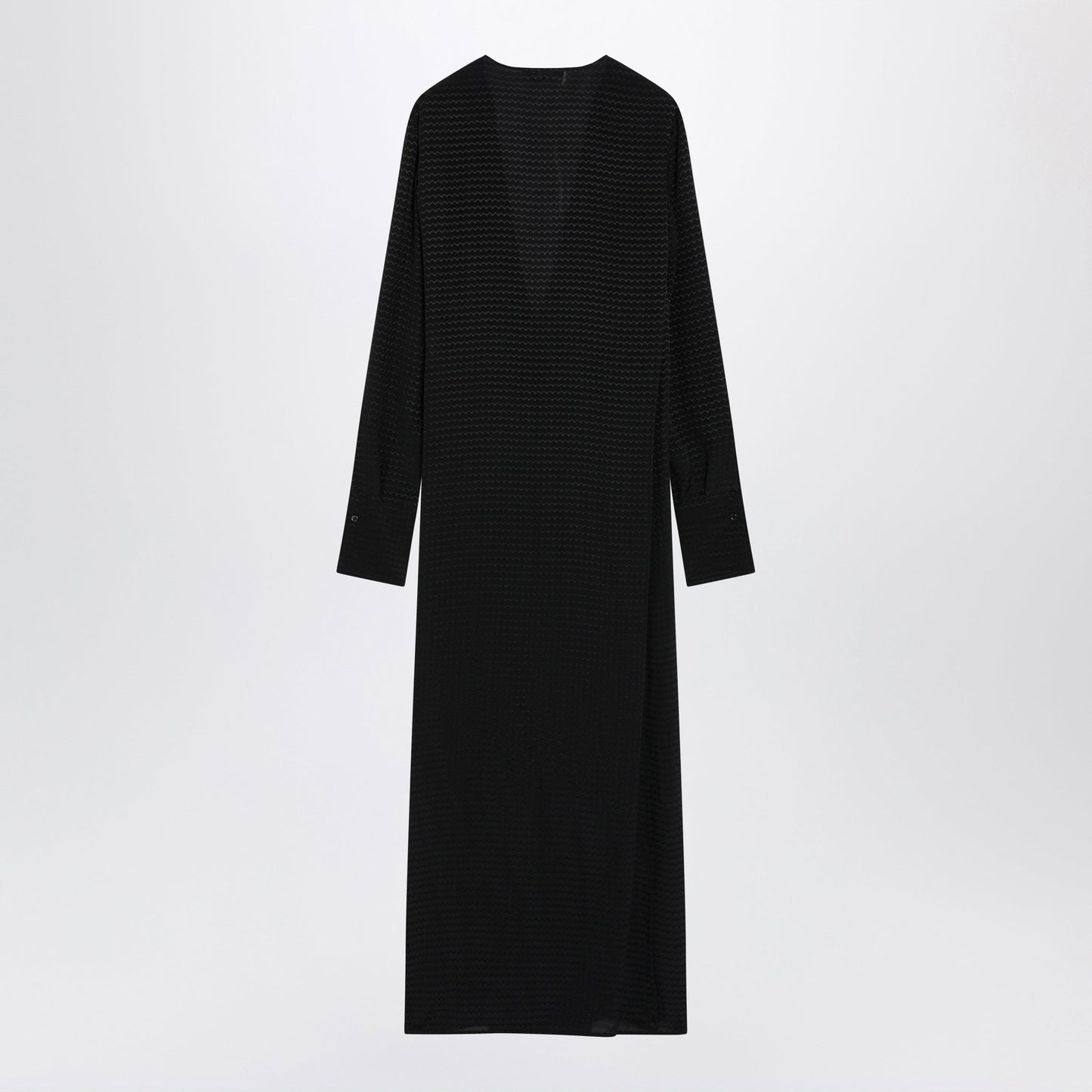 Fendi Black Jacquard Silk Long Dress Women FENDI