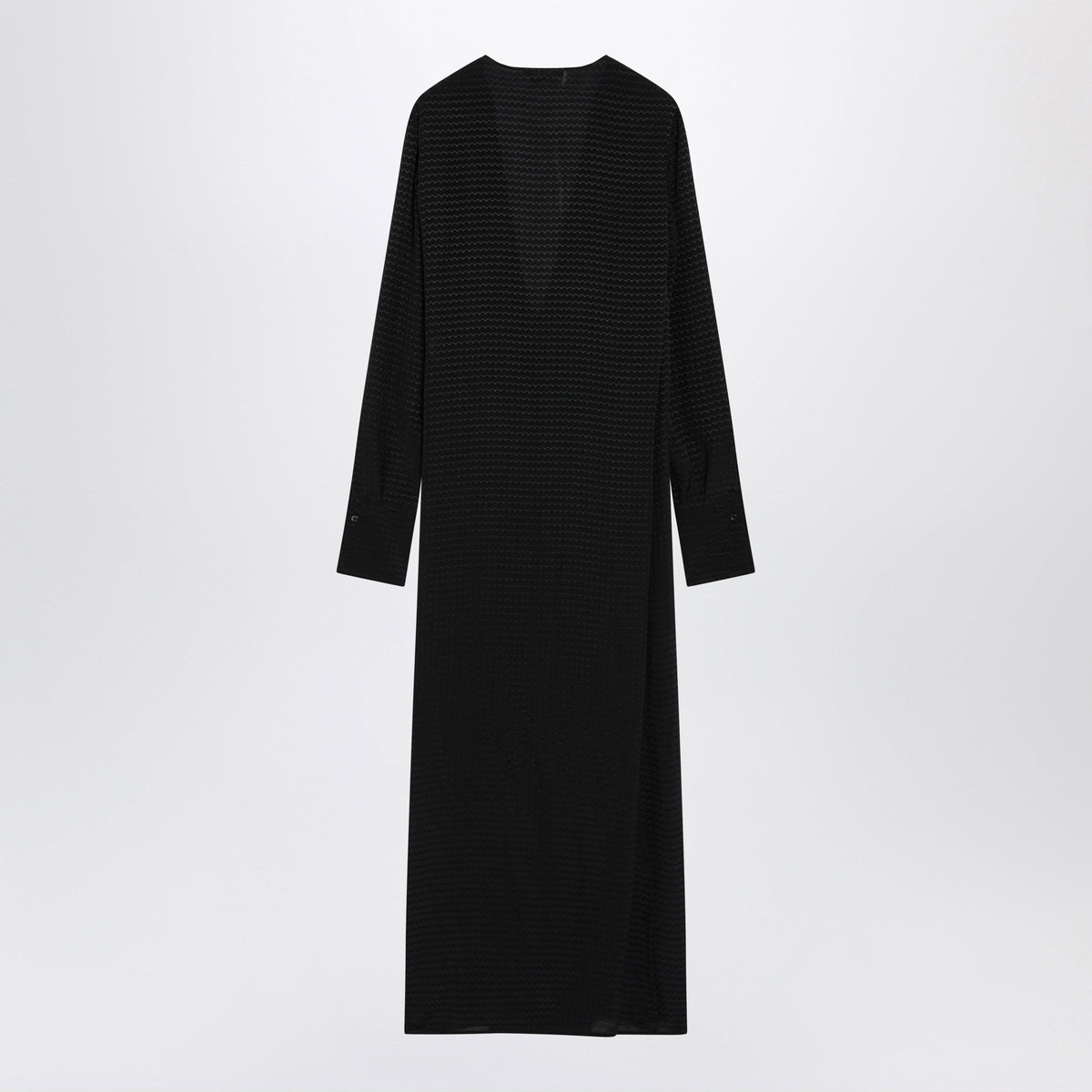 Fendi Black Jacquard Silk Long Dress Women FENDI