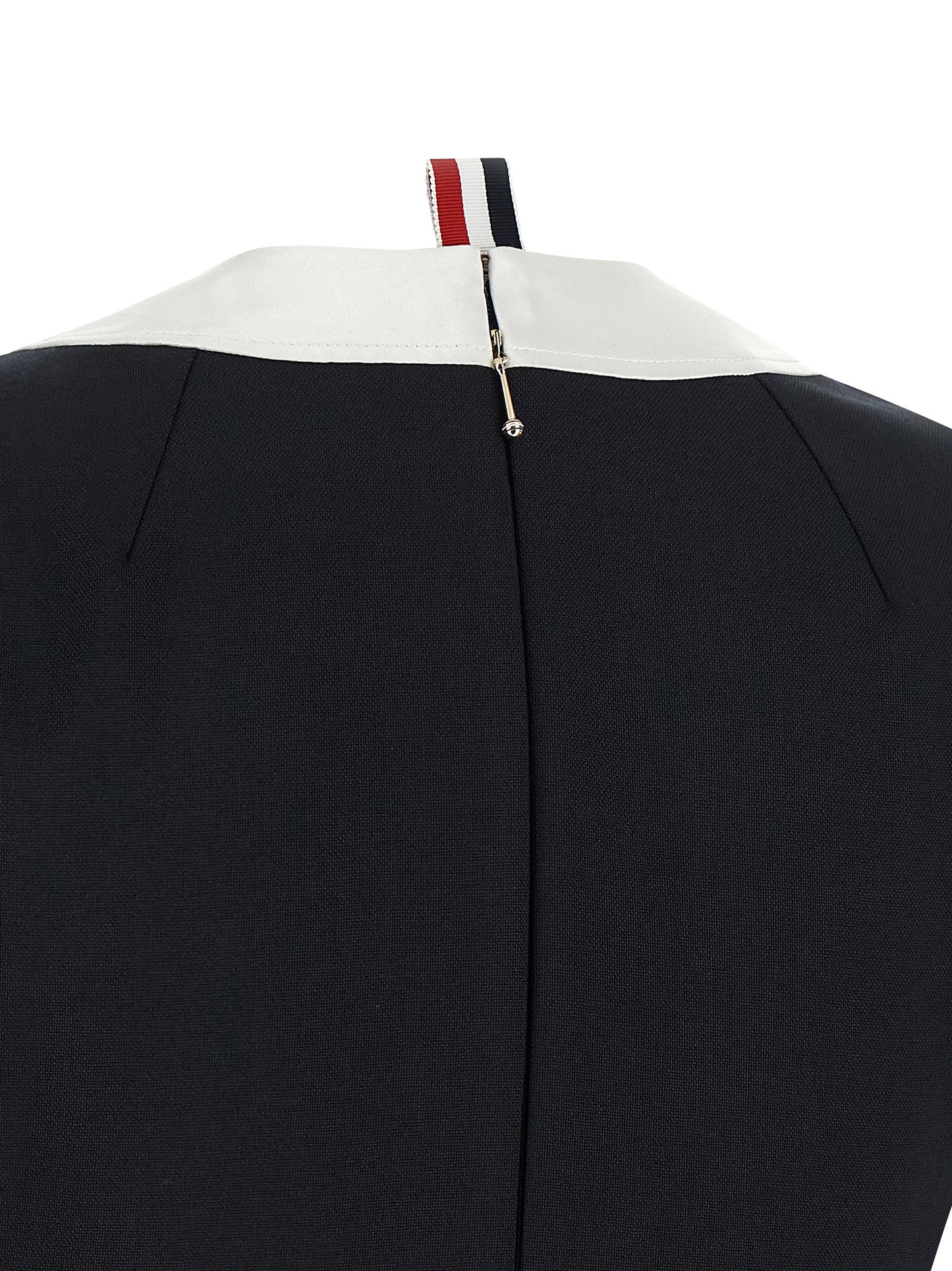 Thom Browne Women Polo Dress With Intarsia And Rwb Detail THOM BROWNE