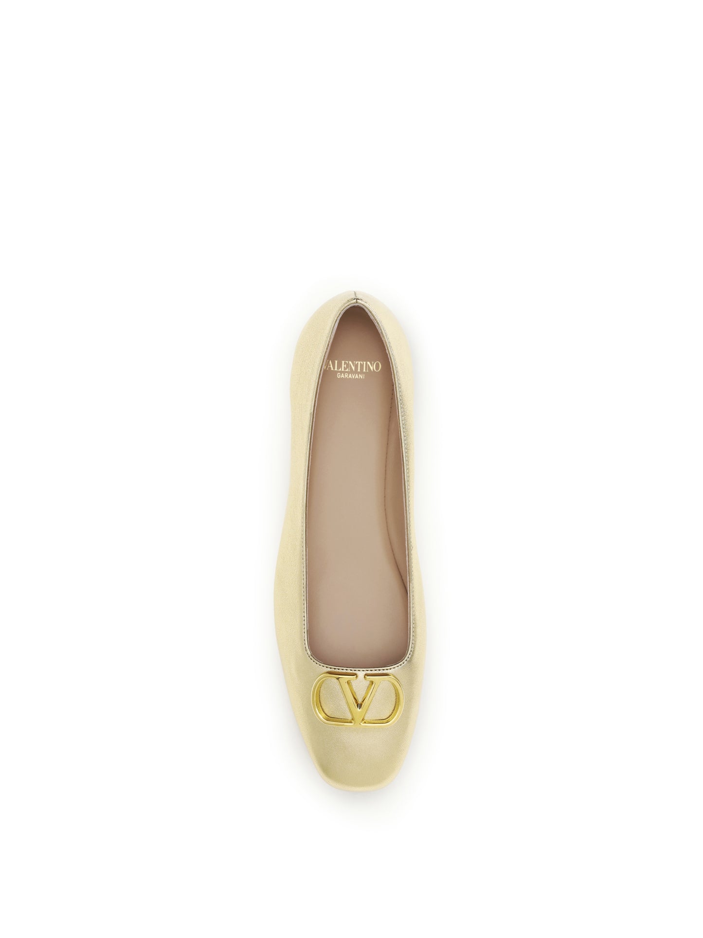 Valentino Garavani Women Vlogo Signature Laminated Nappa Ballerinas VALENTINO GARAVANI
