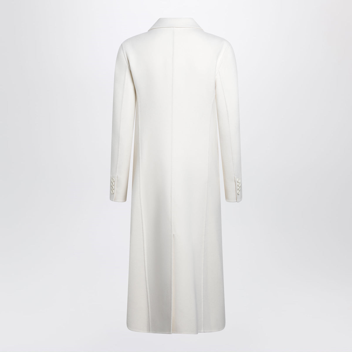 Fendi Wool Blend Ivory Double-Breasted Coat Women FENDI