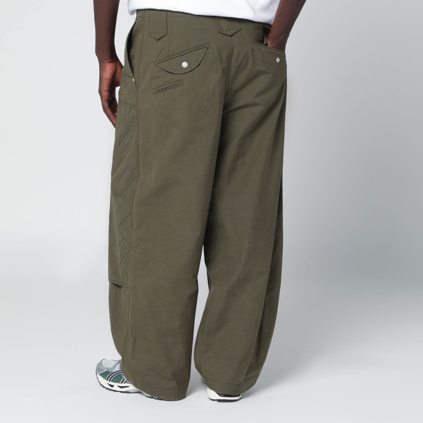 Kenzo Khaki Green Cotton Trousers Men KENZO