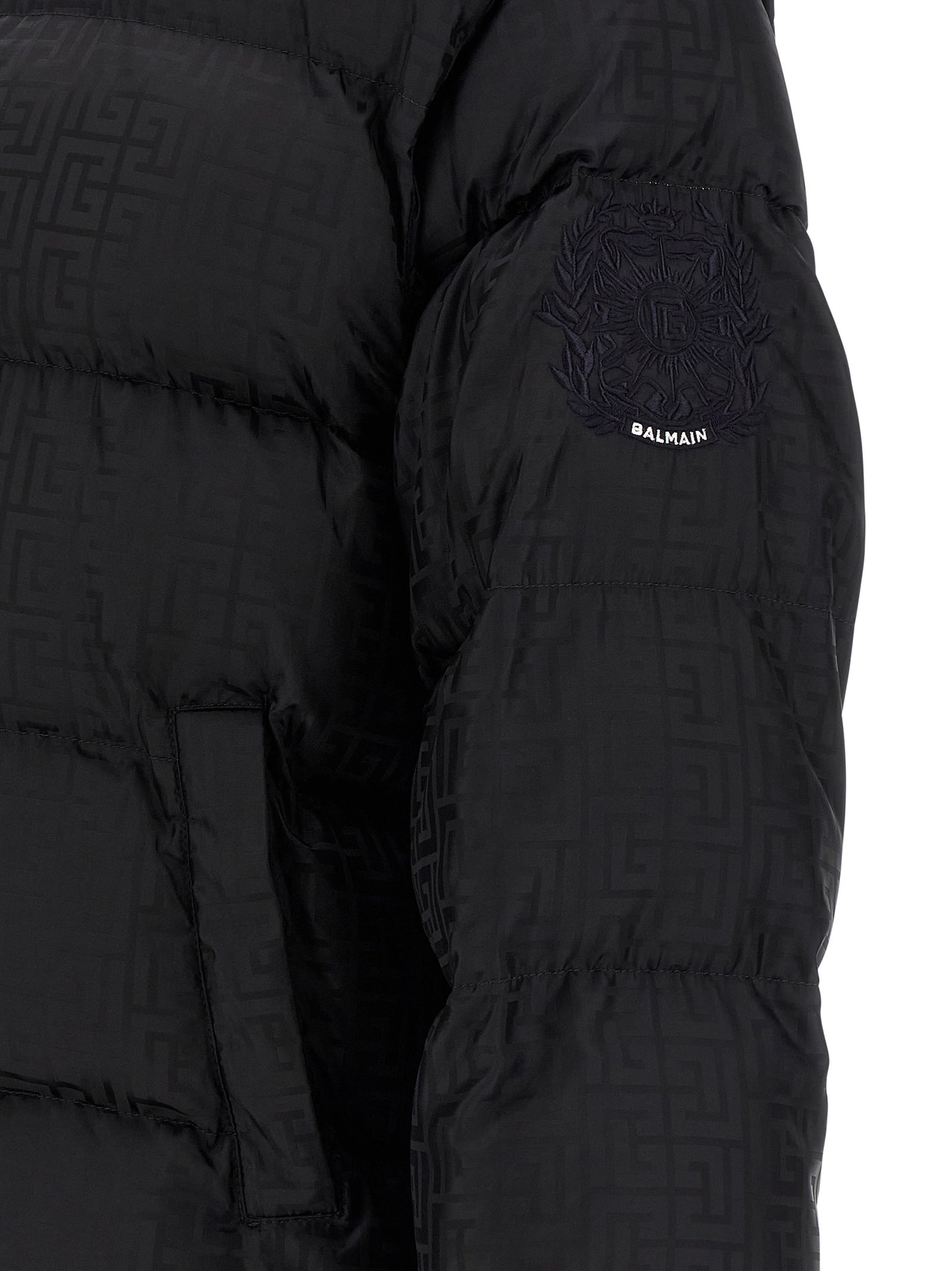 Balmain Men 'Monogram Pb Labirinto' Down Jacket BALMAIN