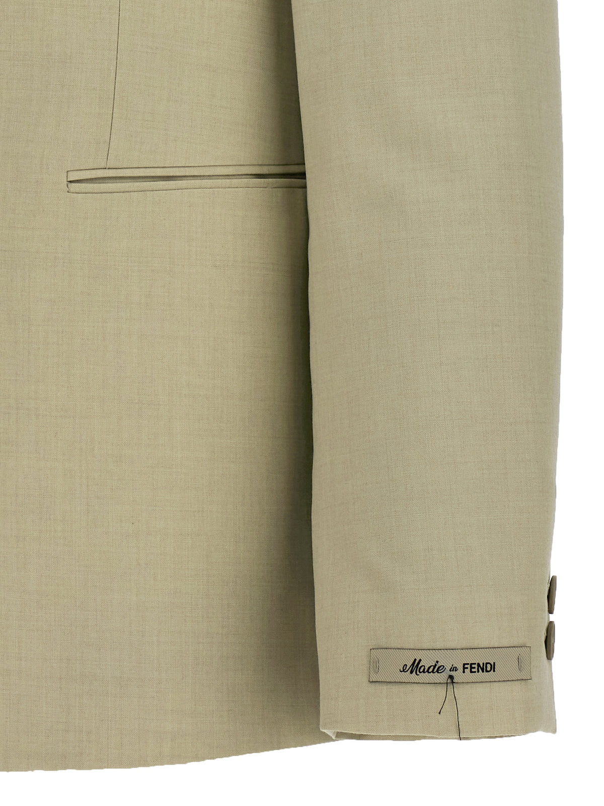 Fendi Men Single-Breasted Wool Blazer FENDI