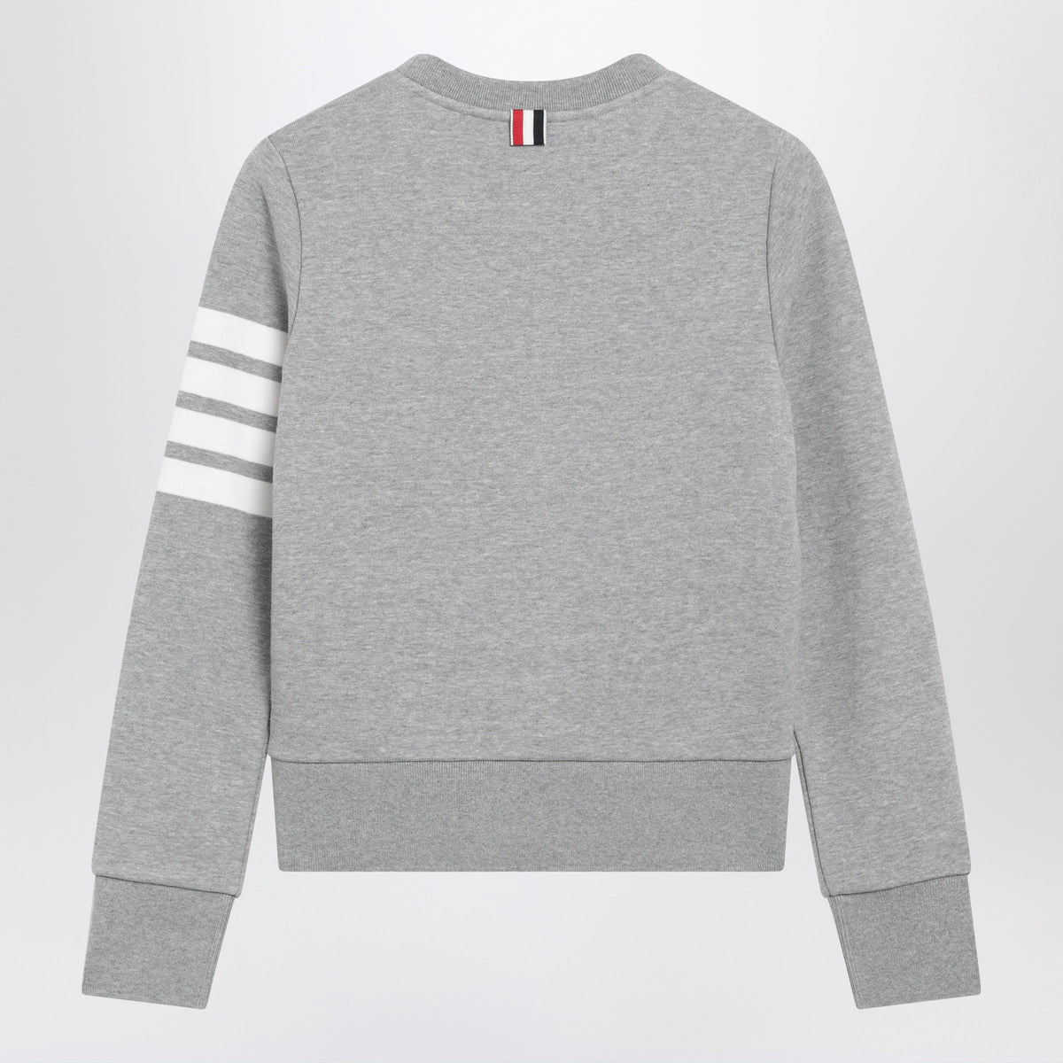 Thom Browne Light Grey 4-Bar Crew-Neck Sweatshirt In Cotton Women THOM BROWNE