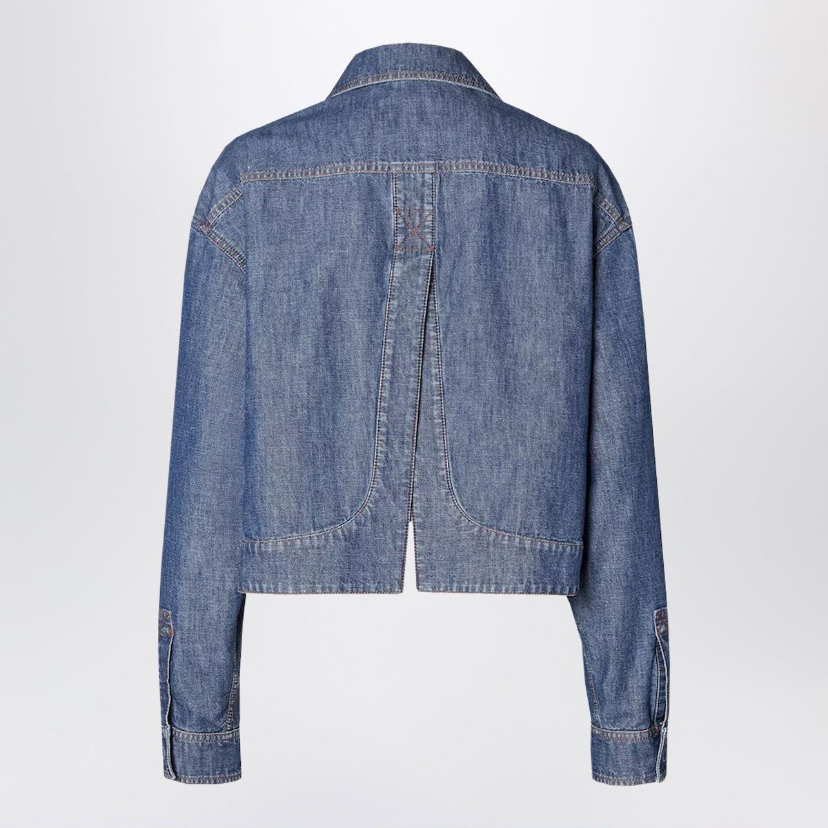 Fendi Navy Blue Chambray Jacket Women FENDI
