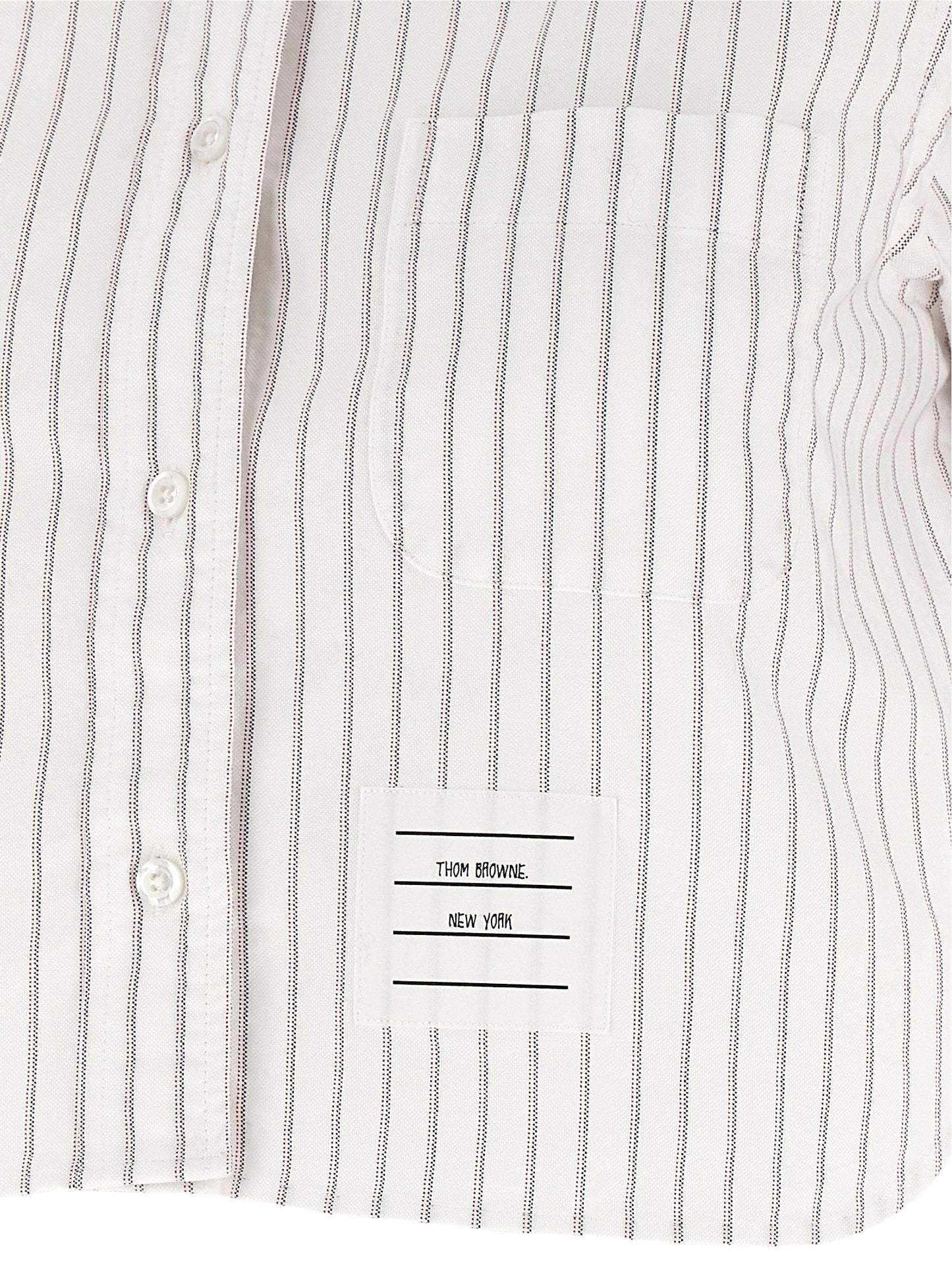 Thom Browne Women '4Bar' Cropped Shirt THOM BROWNE