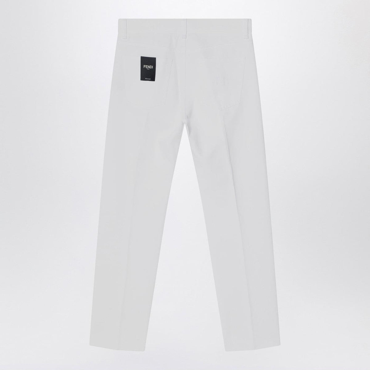 Fendi White Straight Jeans Men FENDI