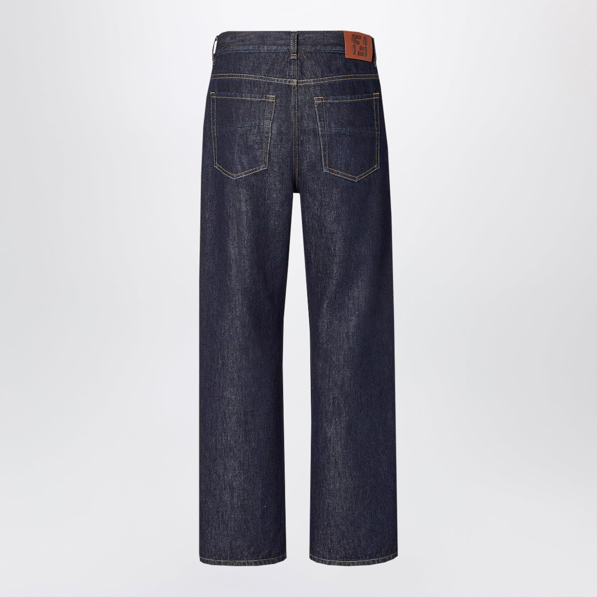 Fendi Dark Blue Five-Pocket Jeans Men FENDI