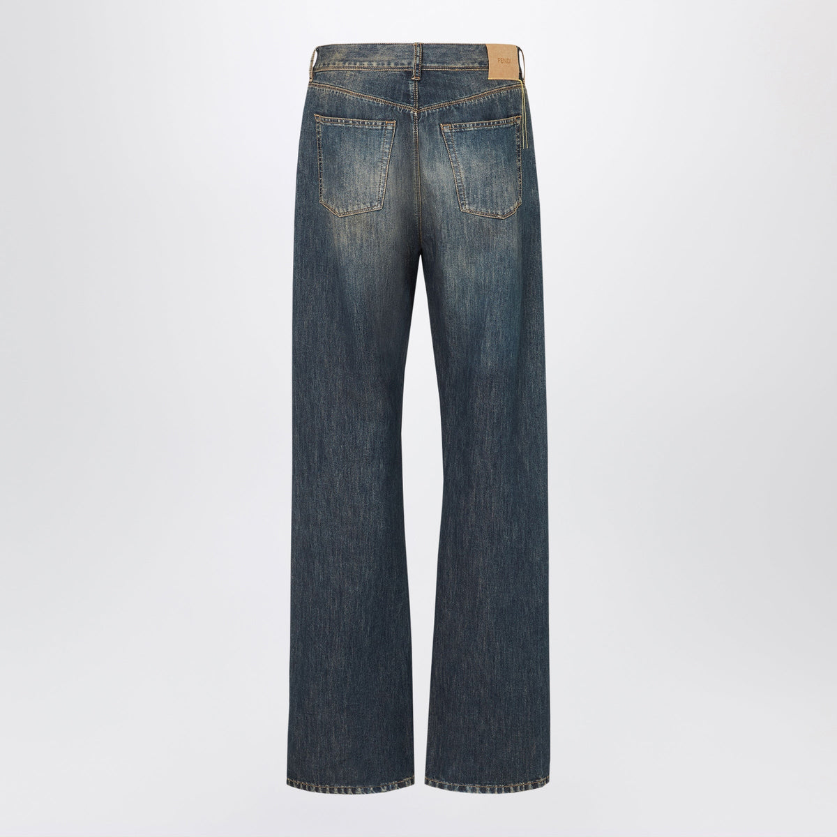 Fendi Washed Blue Jeans In Medium-Weight Denim Men FENDI