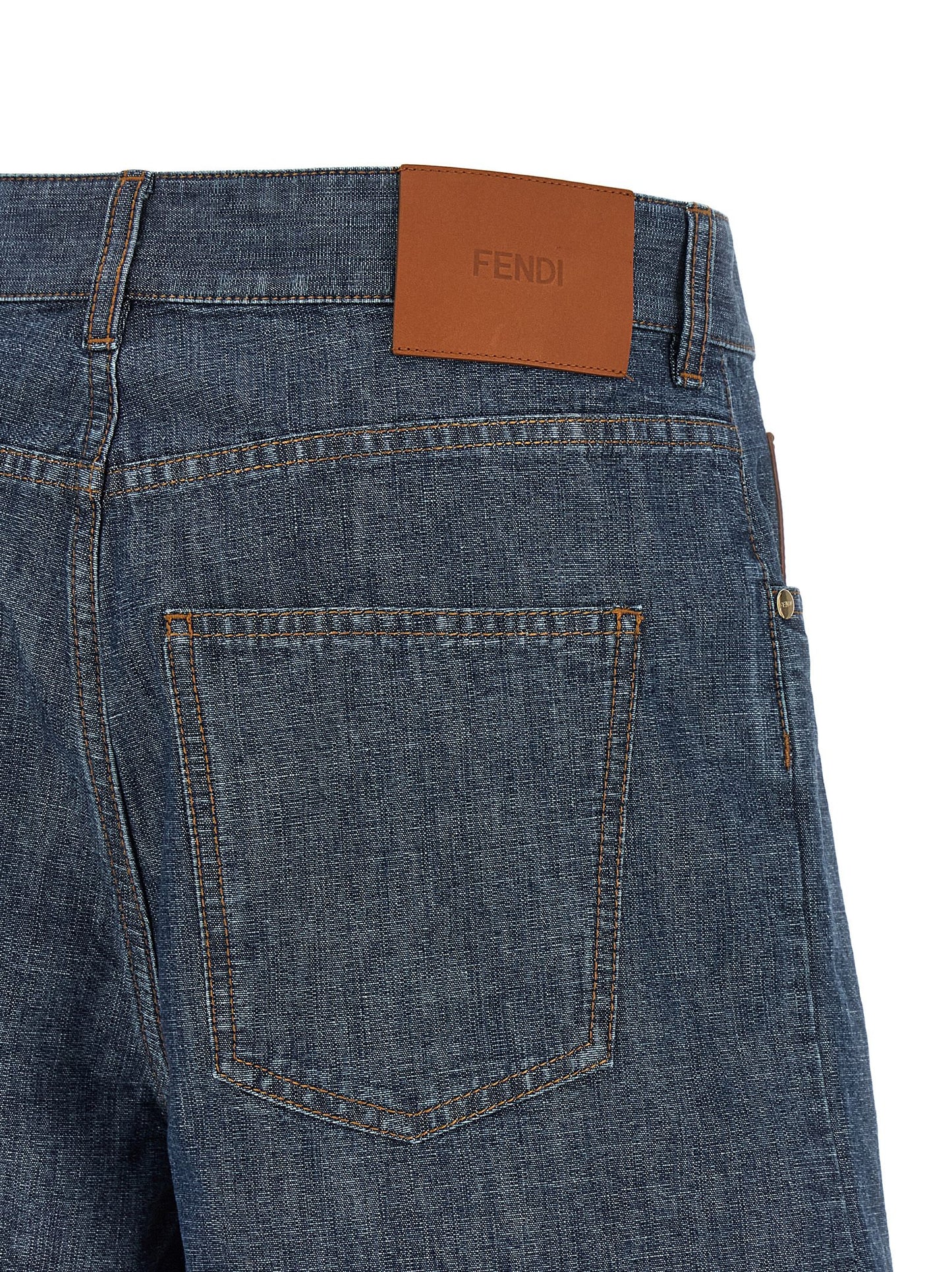 Fendi Women Chambray Denim Shorts FENDI