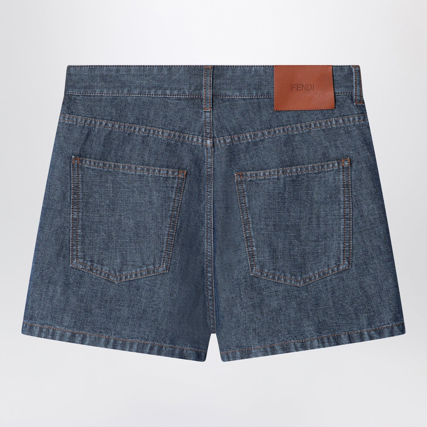Fendi Denim Blu Navy Shorts Women FENDI