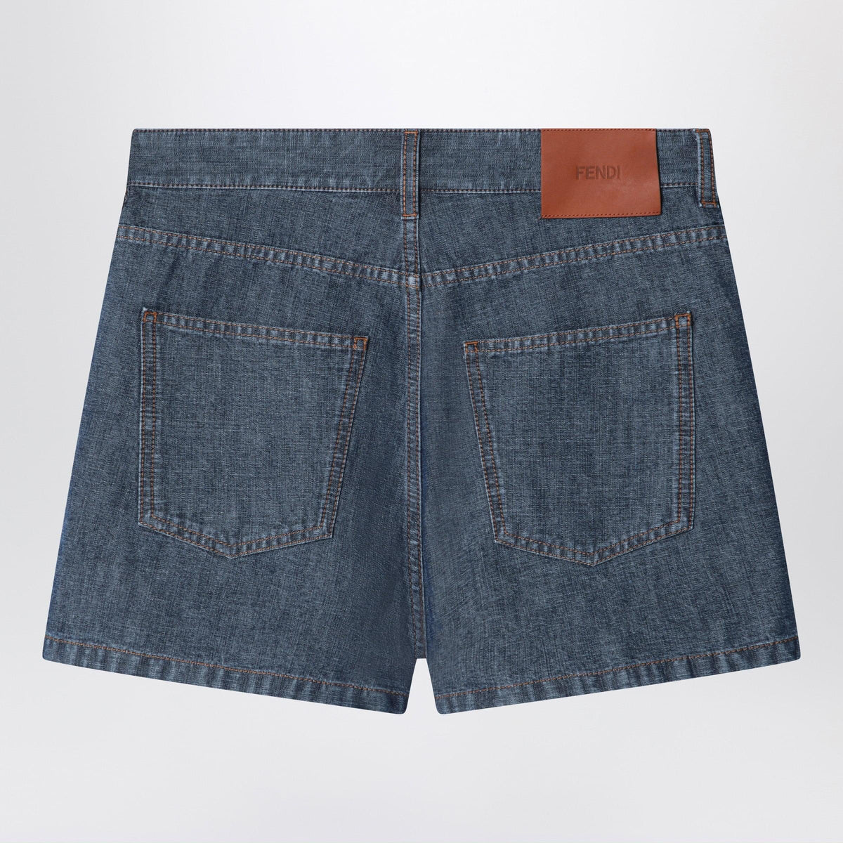 Fendi Denim Blu Navy Shorts Women FENDI