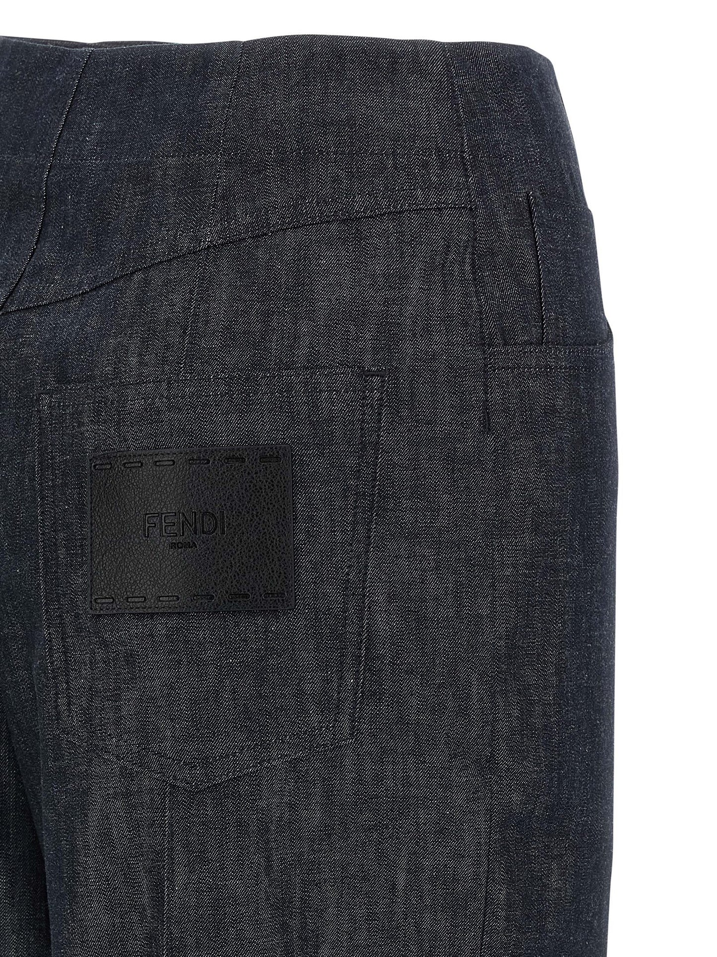Fendi Women 'Fendi Roma' Patch Jeans FENDI