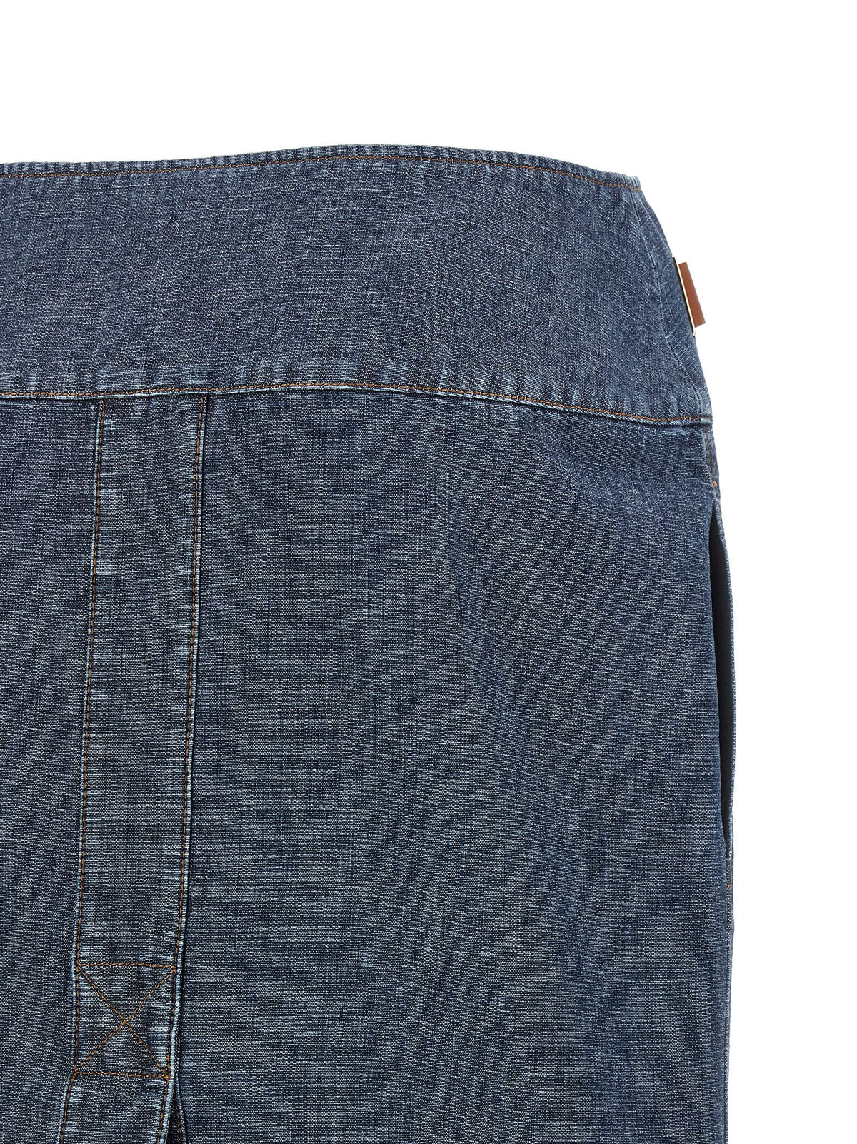 Fendi Women Chambray Denim Skirt FENDI