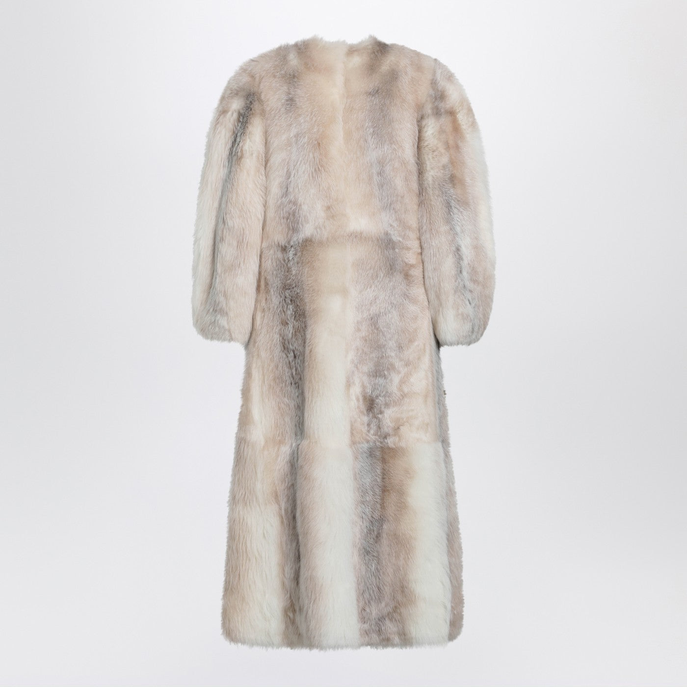 Fendi White Dorsato Shearling Coat Women FENDI