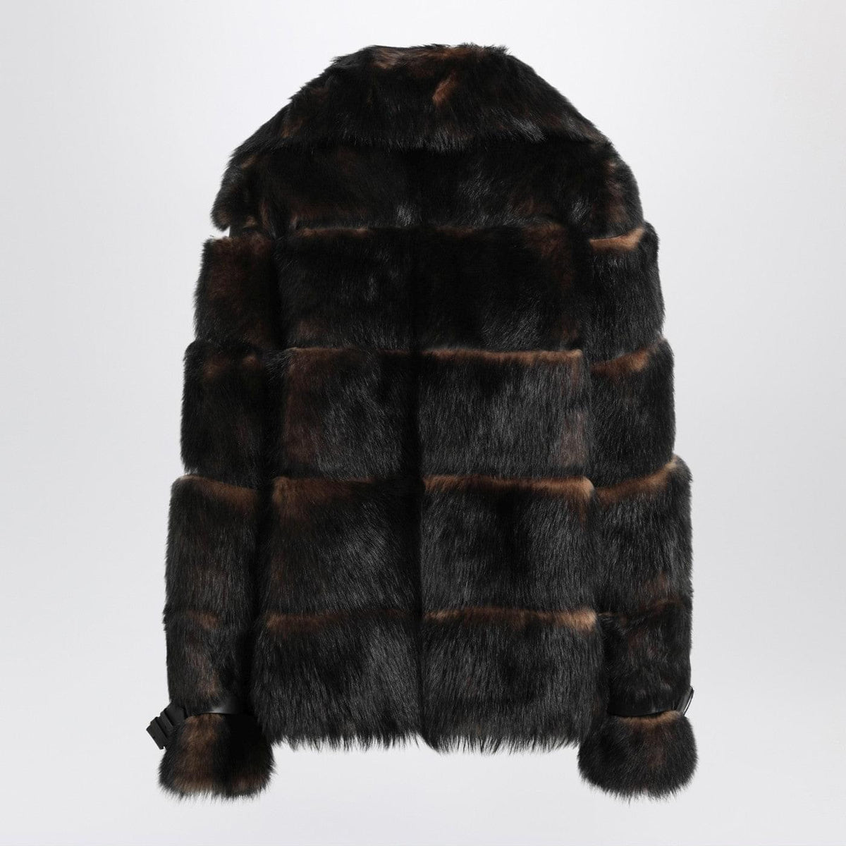 Fendi Brown Sheepskin Jacket With Nappa Leather Trim Women FENDI