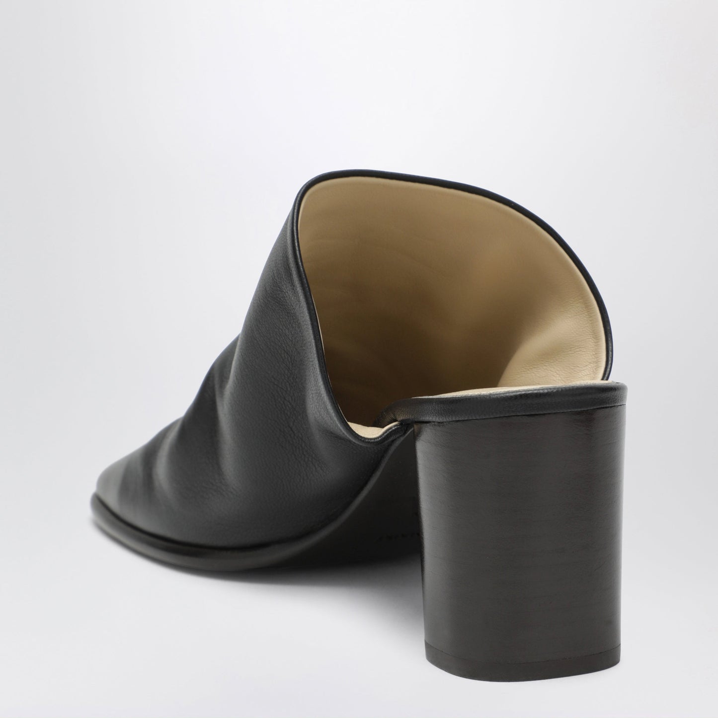 Lemaire Brown Lambskin Mules With Block Heel Women LEMAIRE