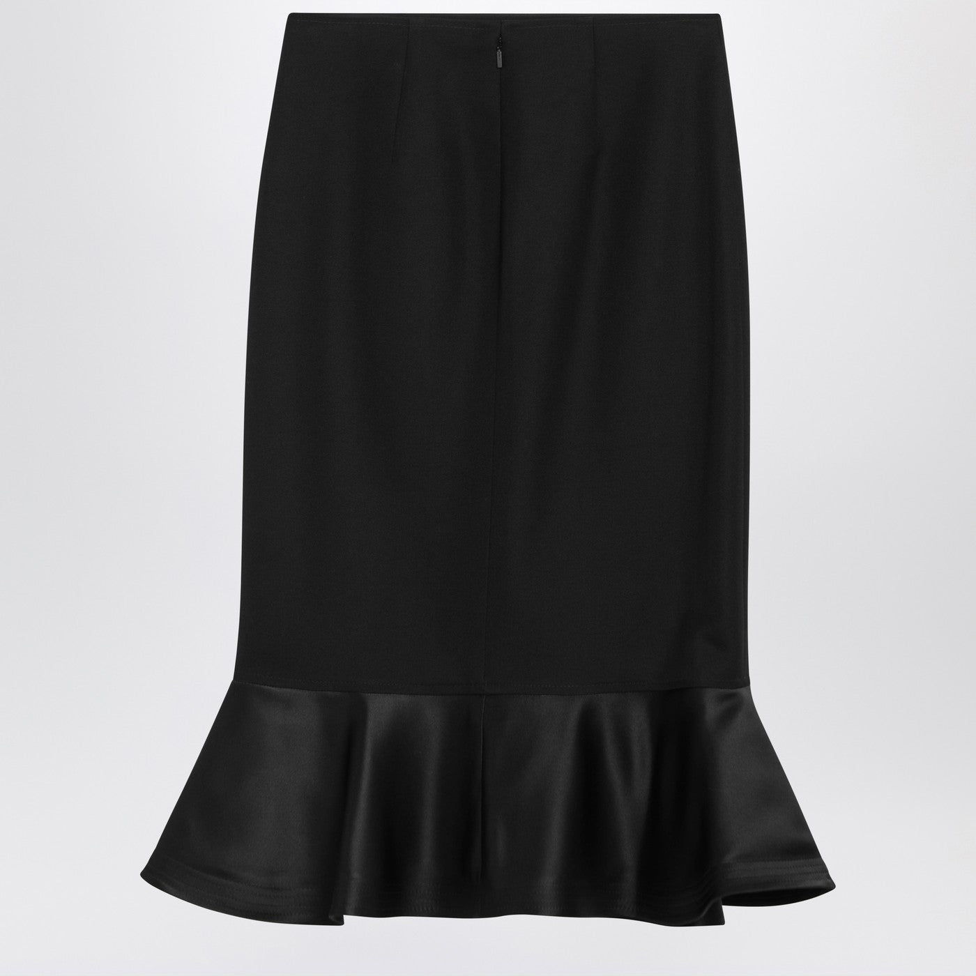 Fendi Black Grain De Poudre Wool Skirt Women FENDI