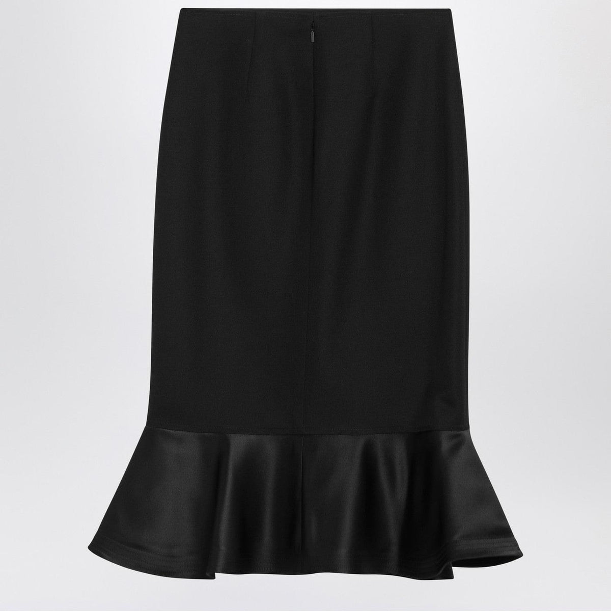 Fendi Black Grain De Poudre Wool Skirt Women FENDI