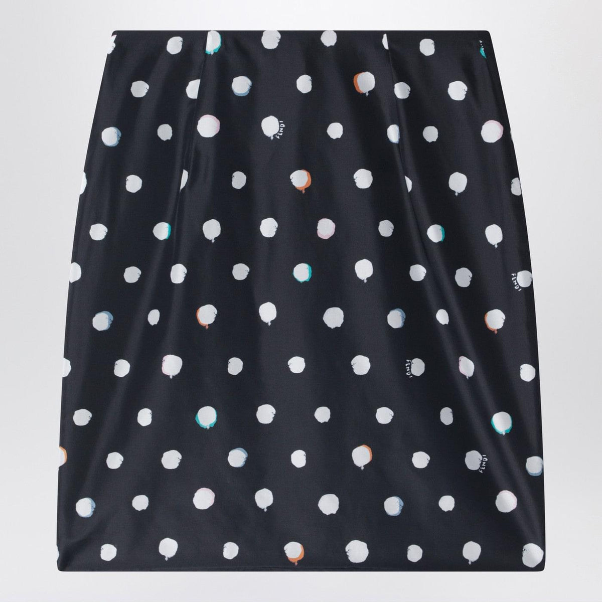 Fendi Black Printed Taffeta Skirt Women FENDI