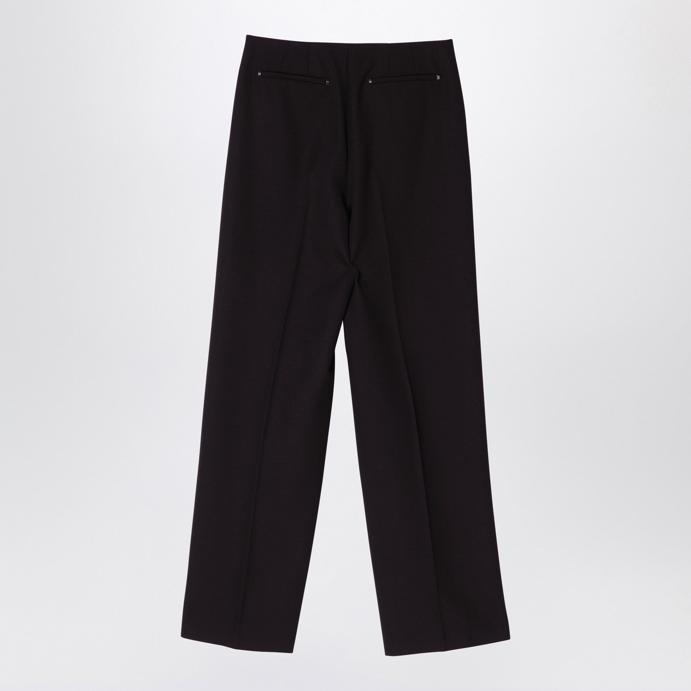 Fendi Dark Purple Grain De Poudre Wool Trousers Women FENDI