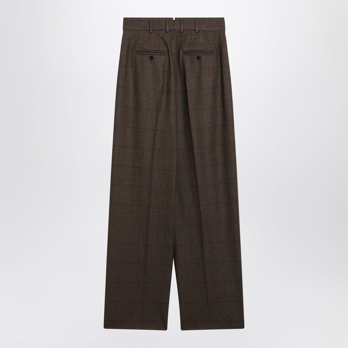 Loro Piana Brown Check-Pattern Trousers In Wool And Cashmere Women LORO PIANA