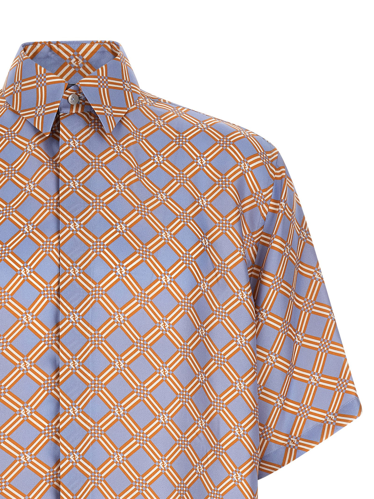 Fendi Men 'Net' Print Silk Shirt FENDI