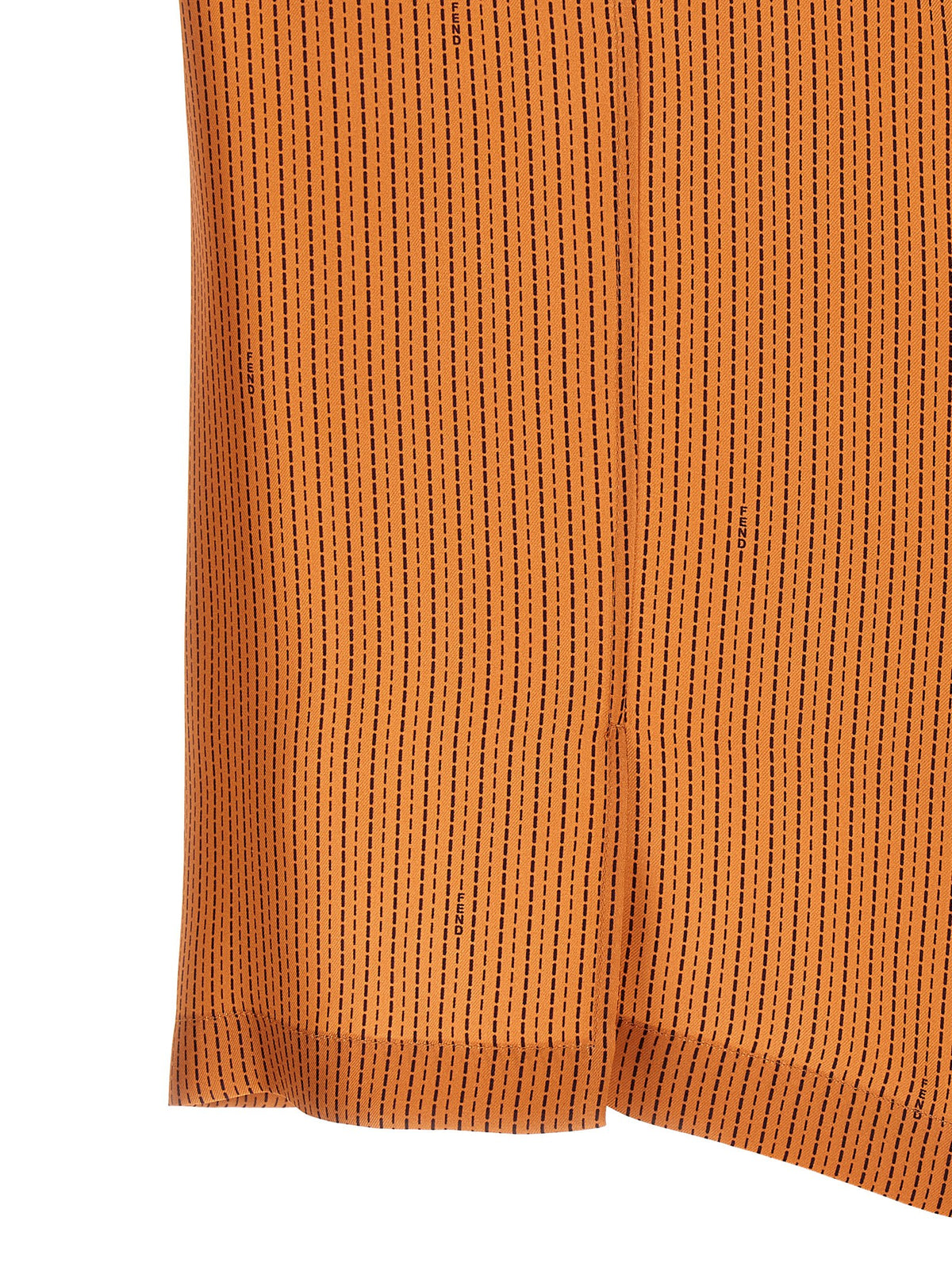 Fendi Men 'Selleria' Stitching Silk Shirt FENDI