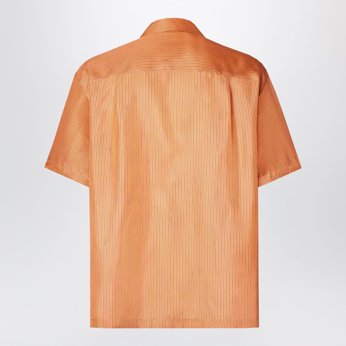 Fendi Orange Silk Shirt Men FENDI