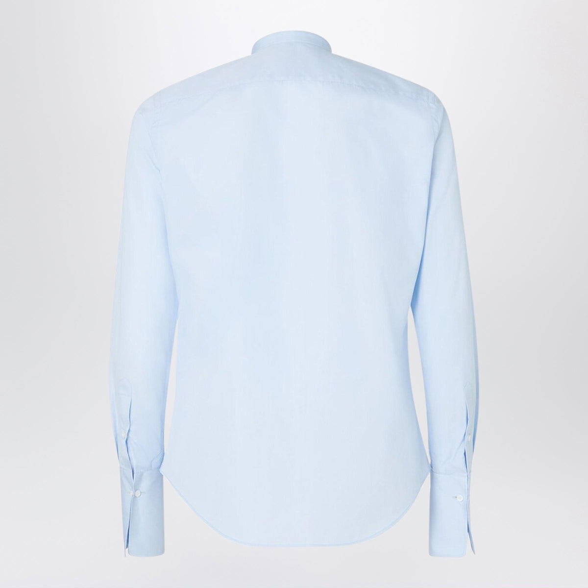 Fendi Light Blue Poplin Shirt Men FENDI